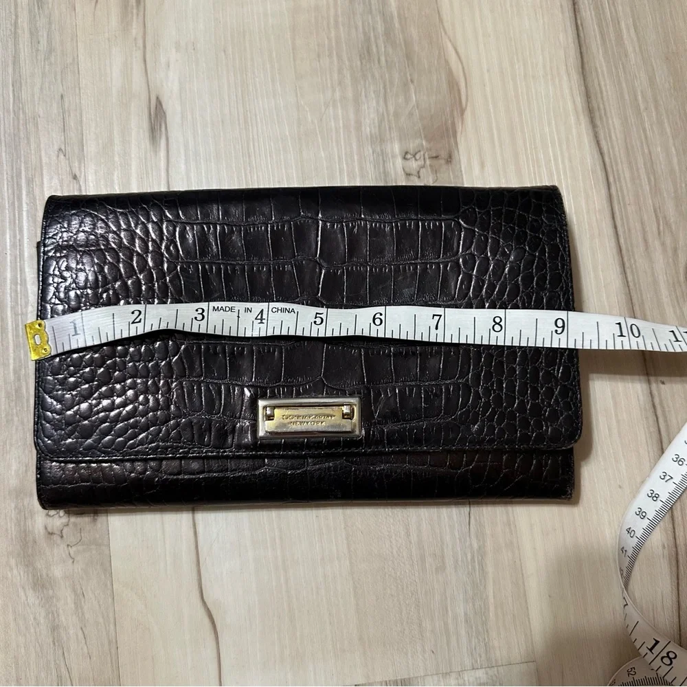 Vintage‎ 90’s Donna Karan New York Travel Organizer Wallet in Crocodile Leather